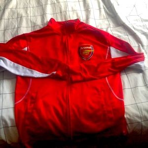 Red arsenal zip up sweater